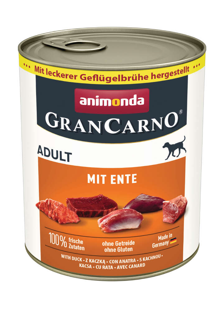 animonda Hunde-Nassfutter GranCarno Adult mit Ente